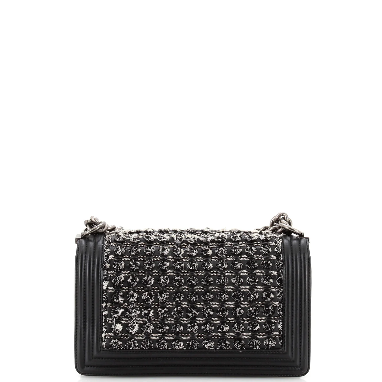 Boy Flap Bag Braided Tweed Old Medium - Deep Luxury