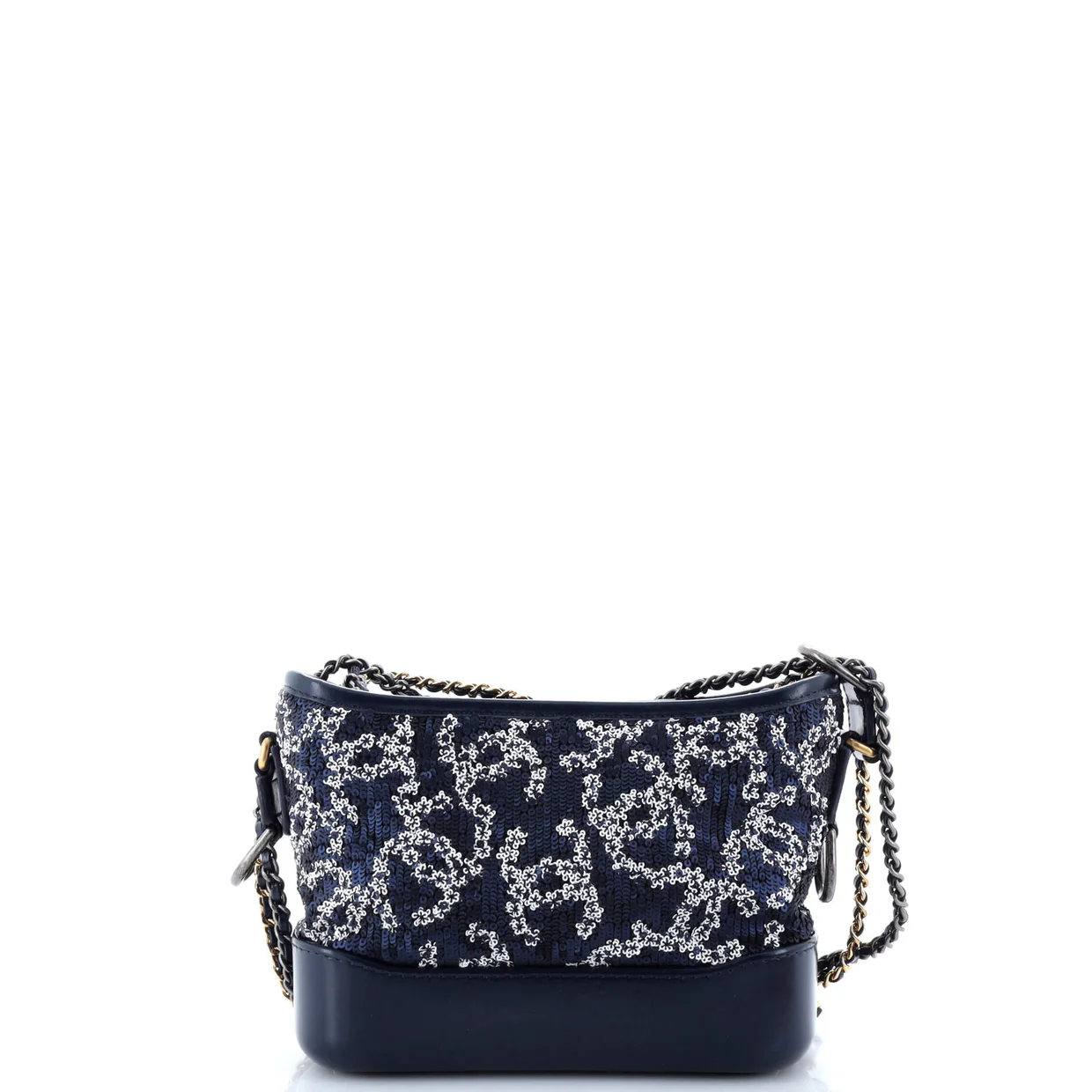 Gabrielle Hobo Logo Motif Sequins Small - Deep Luxury