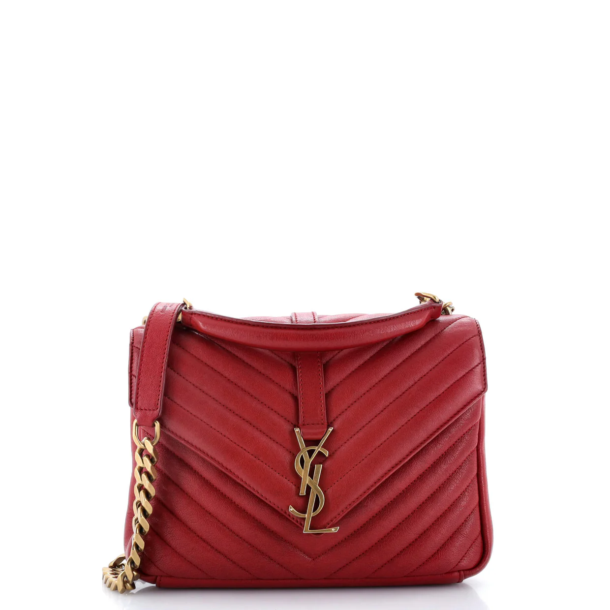 Classic Monogram Envelope Satchel Matelasse Chevron Leather Small - Deep Luxury