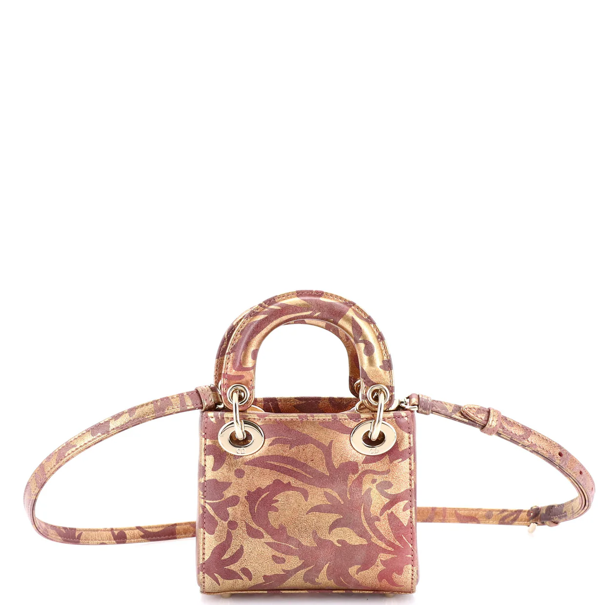 Lady Dior Bag Painted Leather with Faux Pearl Charms Micro - Deep Luxury
