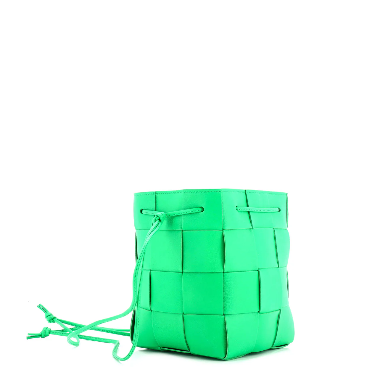 Cassette Bucket Bag Maxi Intrecciato Leather Small - Deep Luxury
