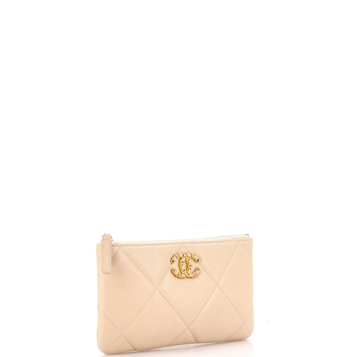 19 O Case Pouch Quilted Goatskin Small - Deep Luxury