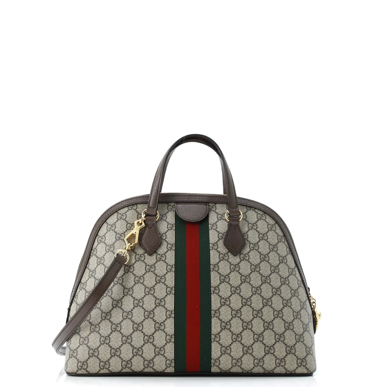 Ophidia Dome Top Handle Bag GG Coated Canvas Medium - Deep Luxury