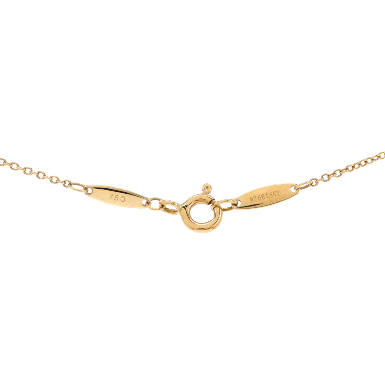 Elsa Peretti Diamonds By The Yard Pendant Necklace 18K Yellow Gold and Diamond 0.20-0.29CT - Deep Luxury