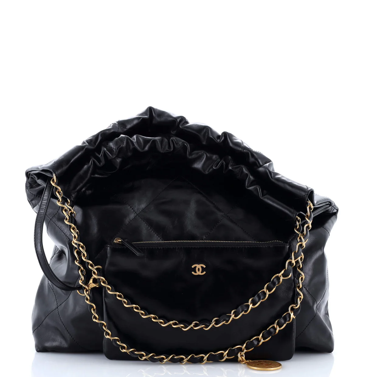 22 Chain Hobo Quilted Calfskin Medium - Deep Luxury
