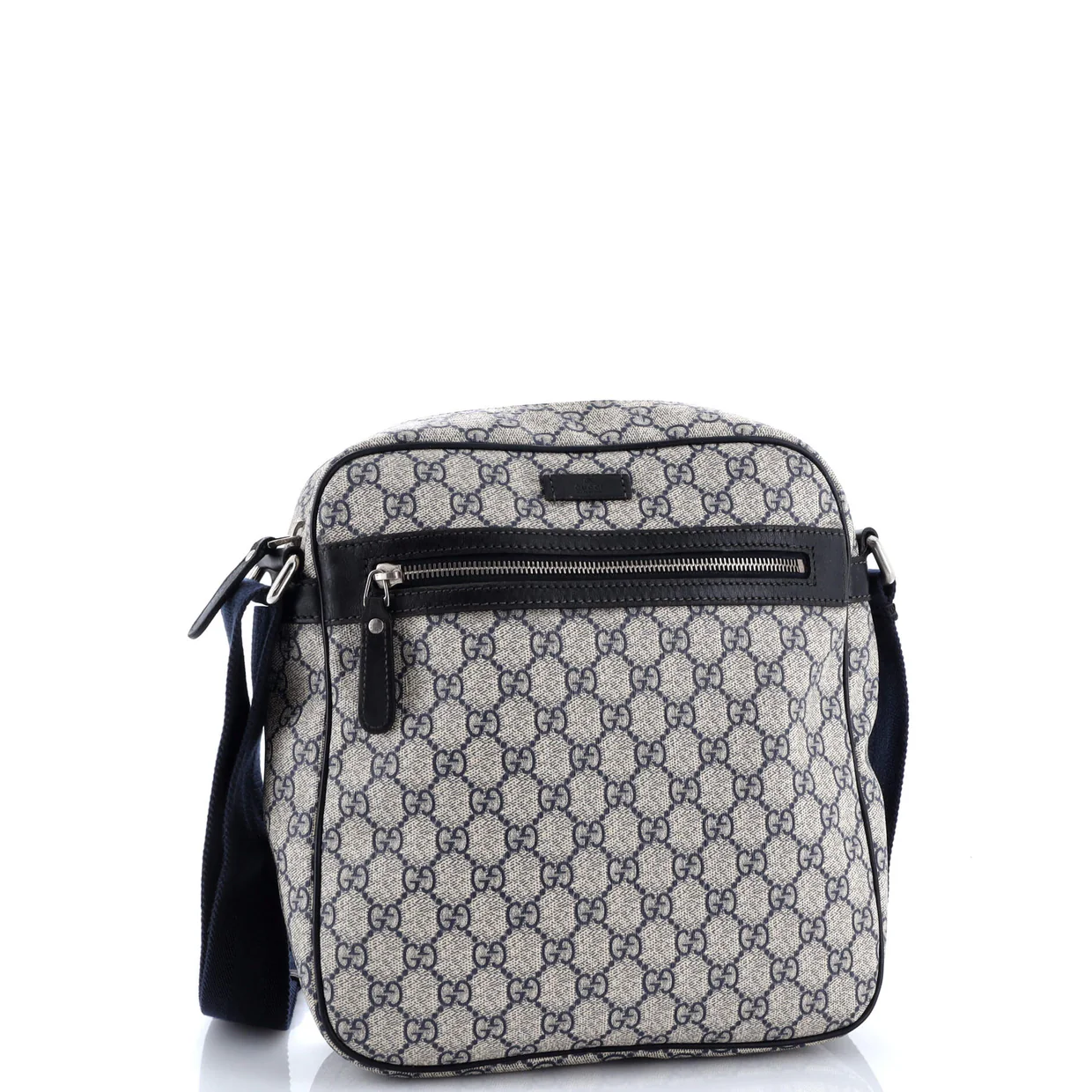 Front Zip Messenger GG Coated Canvas Medium - Deep Luxury