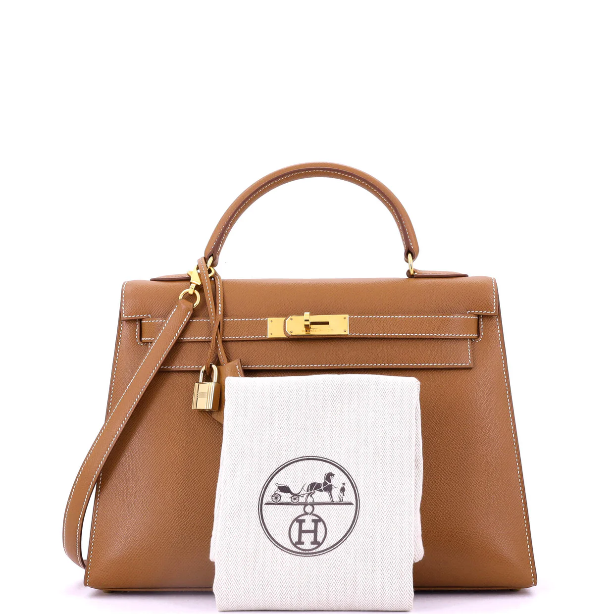 Kelly Handbag Gold Courchevel with Gold Hardware 32 - Deep Luxury