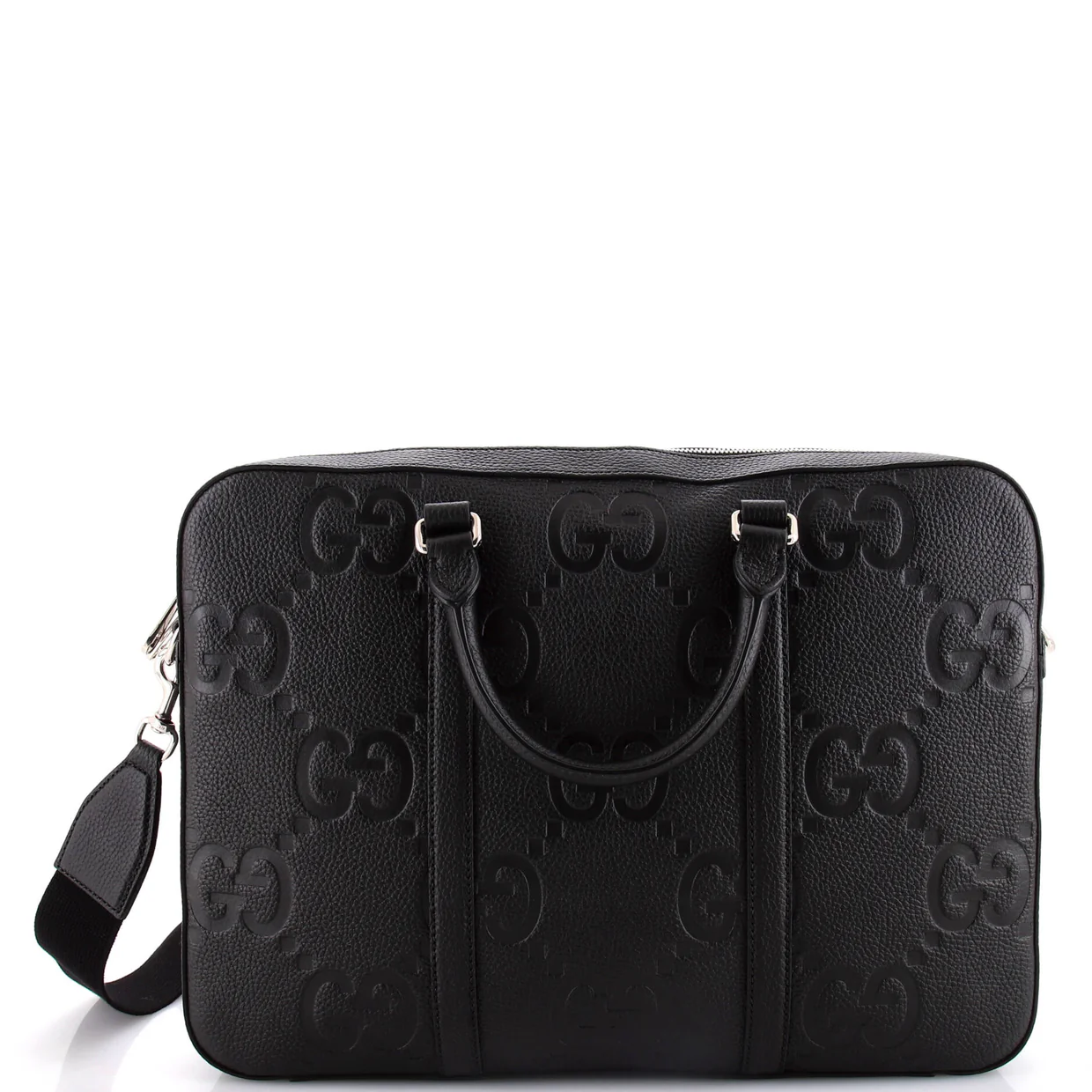 Convertible Briefcase Jumbo GG Embossed Leather - Deep Luxury