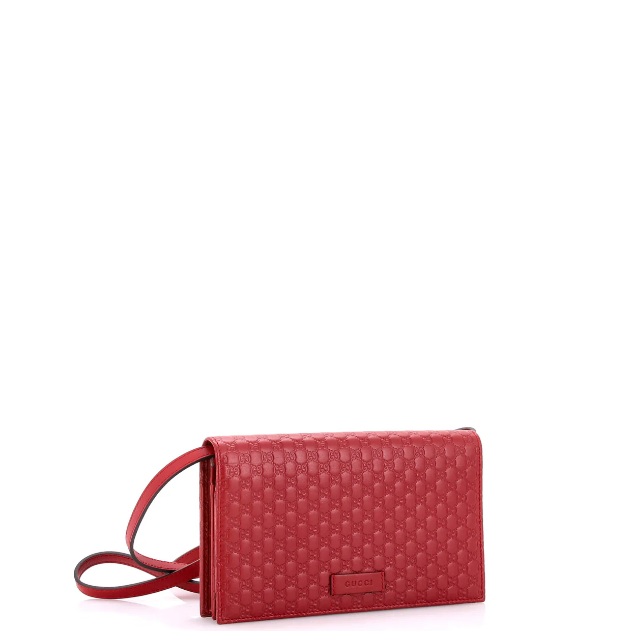 Wallet on Strap Microguccissima Leather - Deep Luxury