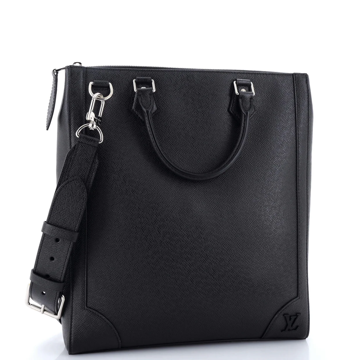 Vertical Tote Taiga Leather - Deep Luxury