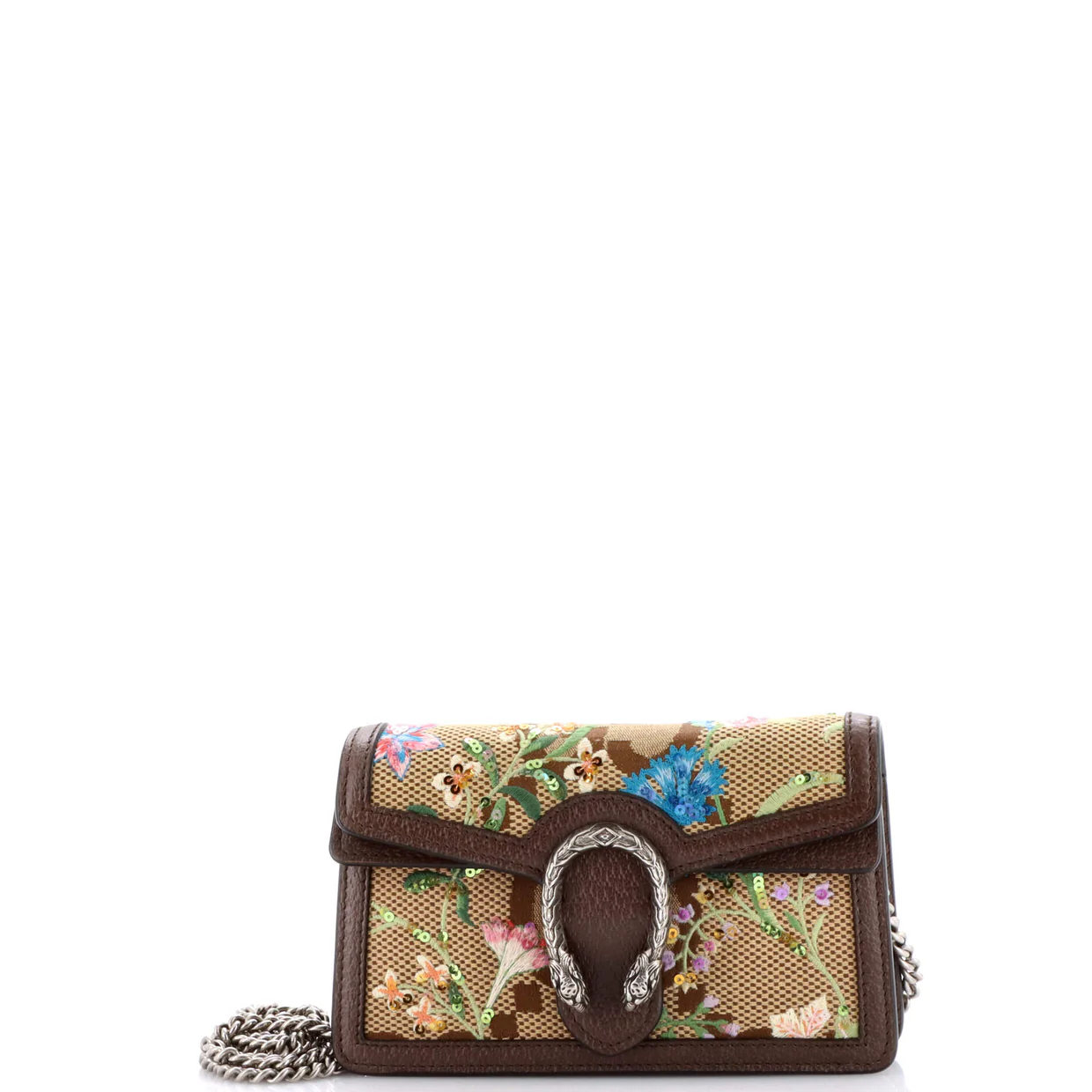 Dionysus Bag Embroidered Jumbo GG Canvas Super Mini - Deep Luxury