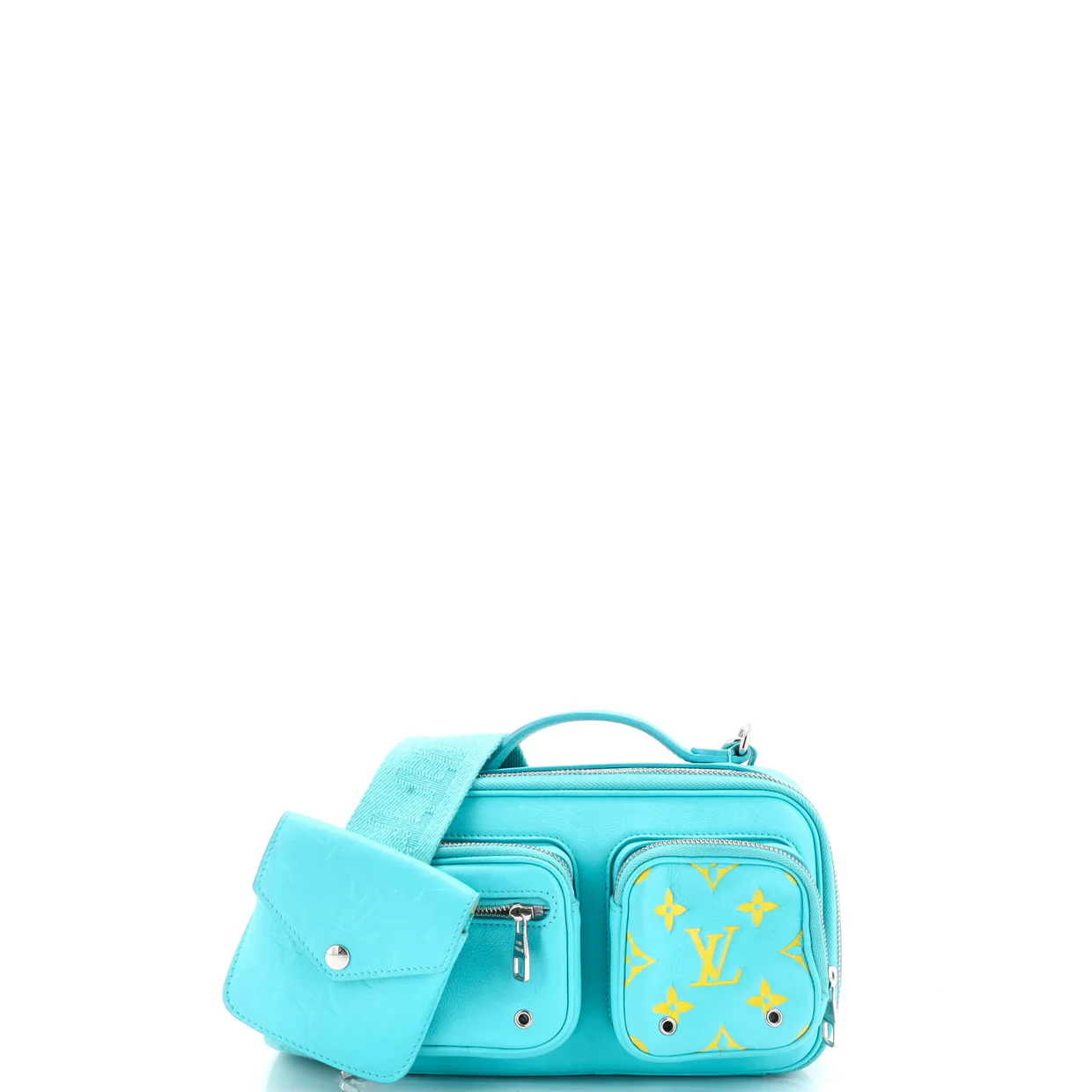 Utility Crossbody Bag Calfskin with Embossed Monogram Detail - Deep Luxury