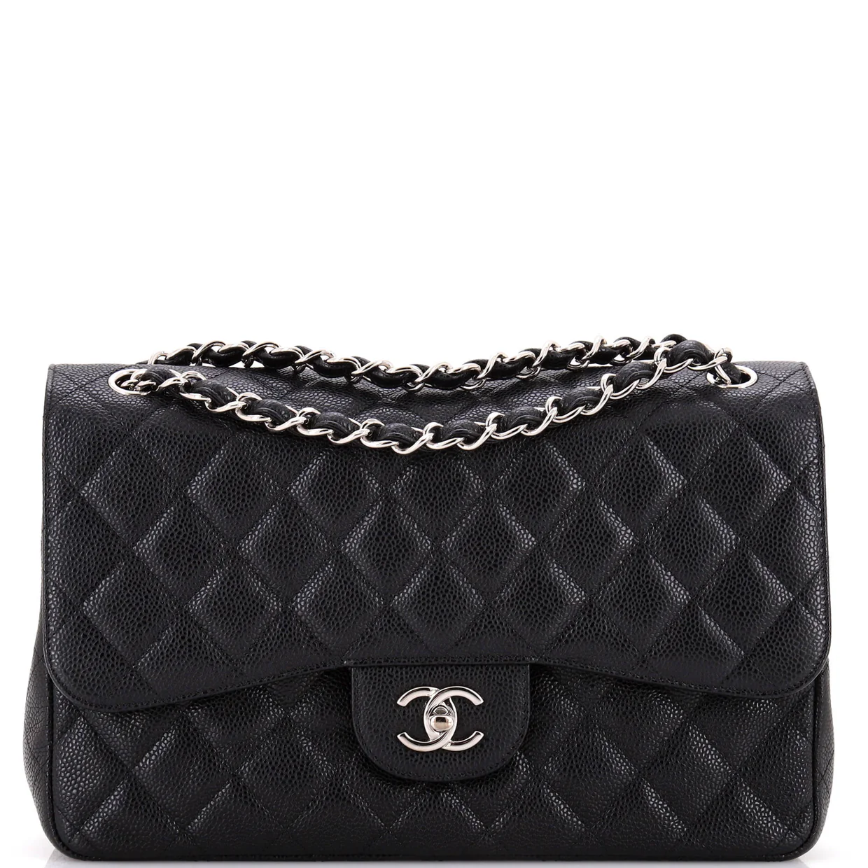 Classic Double Flap Bag Quilted Caviar Jumbo - Deep Luxury