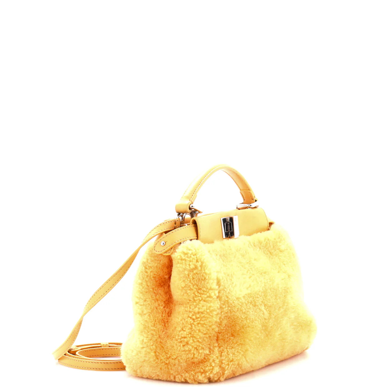 Peekaboo Bag Zucca Shearling Mini - Deep Luxury