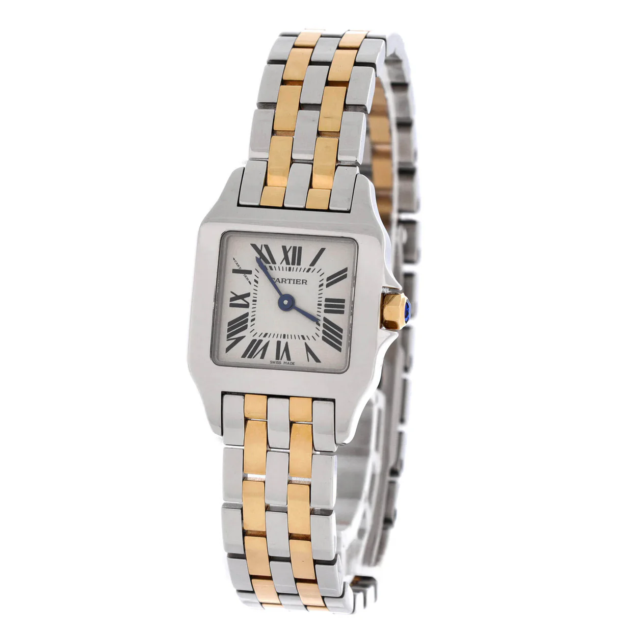 Santos Demoiselle Quartz Watch Stainless Steel and Yellow Gold 20 - Deep Luxury