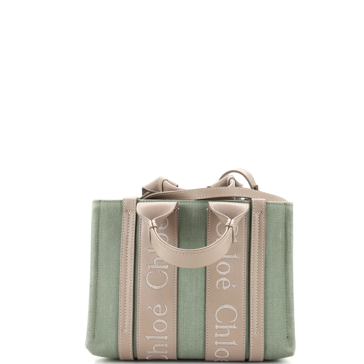 Woody Convertible Tote Linen and Leather Small - Deep Luxury