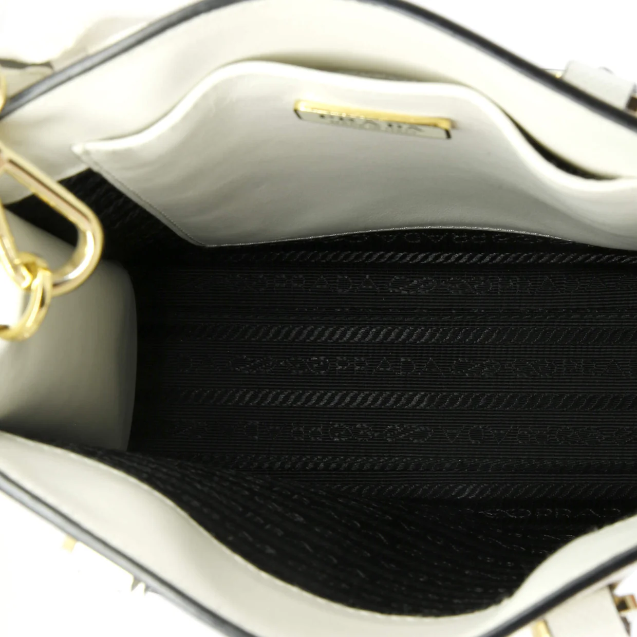 Lux Embossed Logo Tote Saffiano Leather Small - Deep Luxury