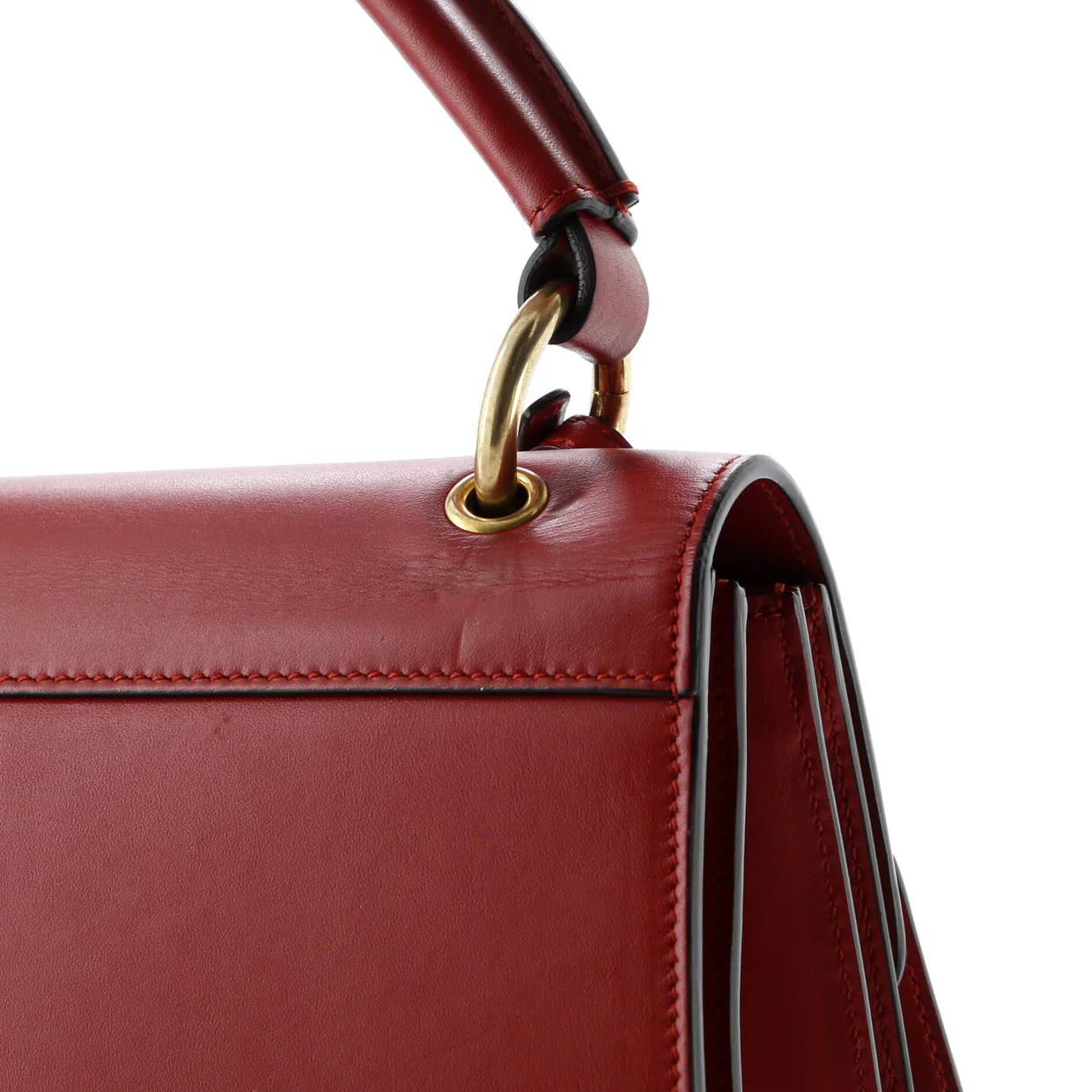 Queen Margaret Top Handle Bag Leather Small - Deep Luxury