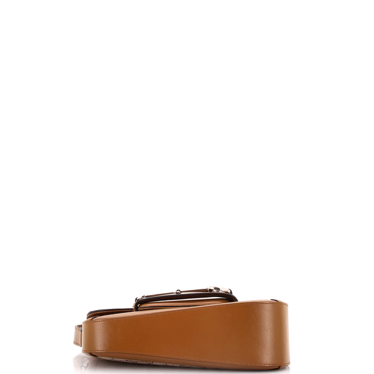 Horsebit 1955 Asymmetric Shoulder Bag GG Canvas with Leather Small - Deep Luxury