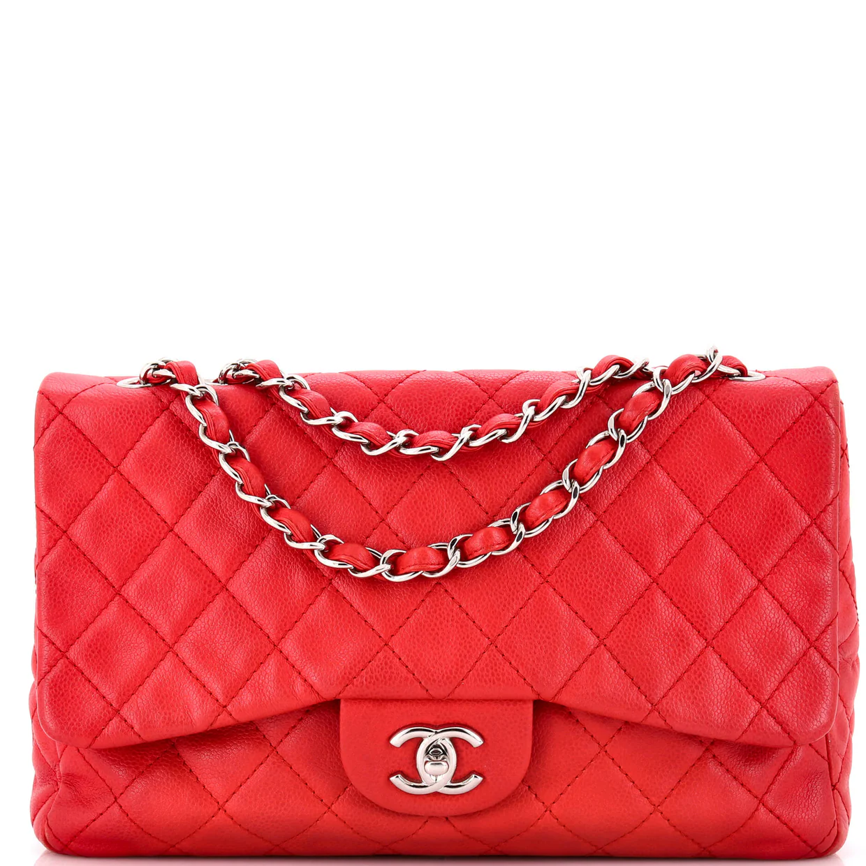 Classic Single Flap Bag Quilted Caviar Jumbo - Deep Luxury