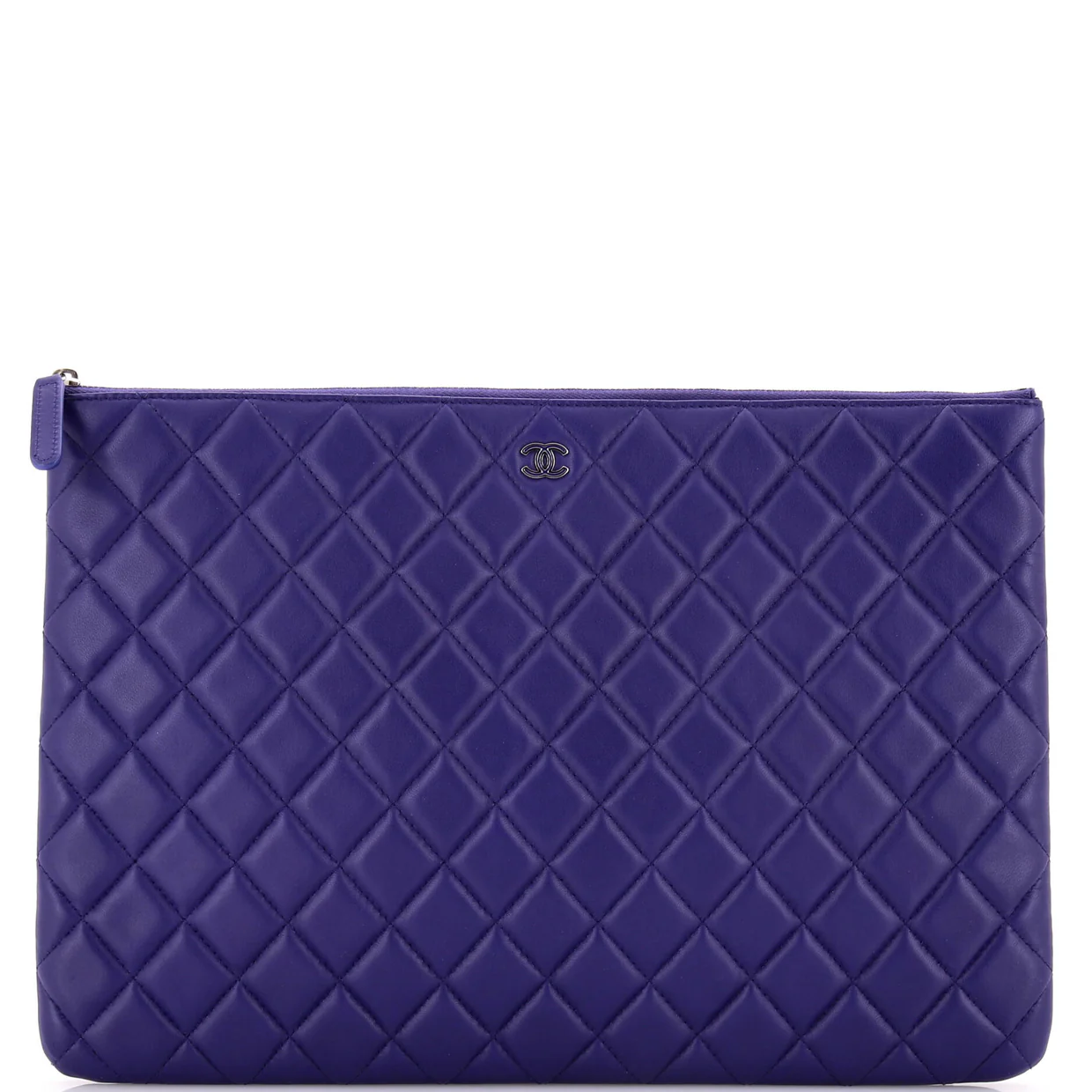 O Case Clutch Quilted Lambskin Large - Deep Luxury