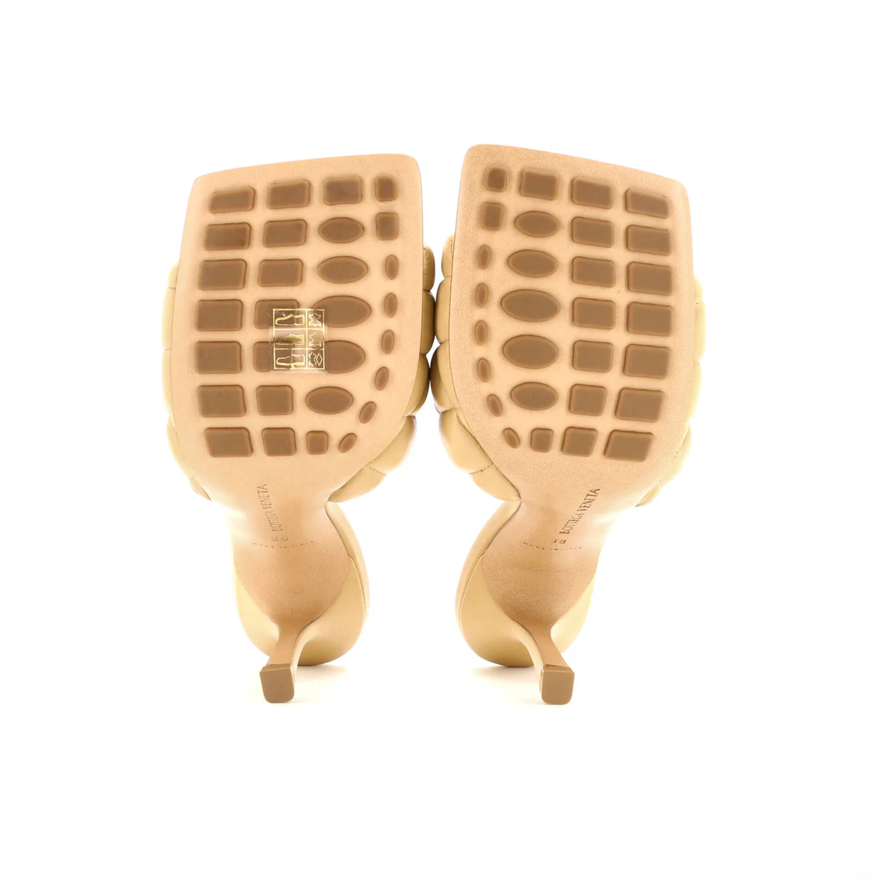Women's The Padded Heeled Sandals Quilted Leather - Deep Luxury