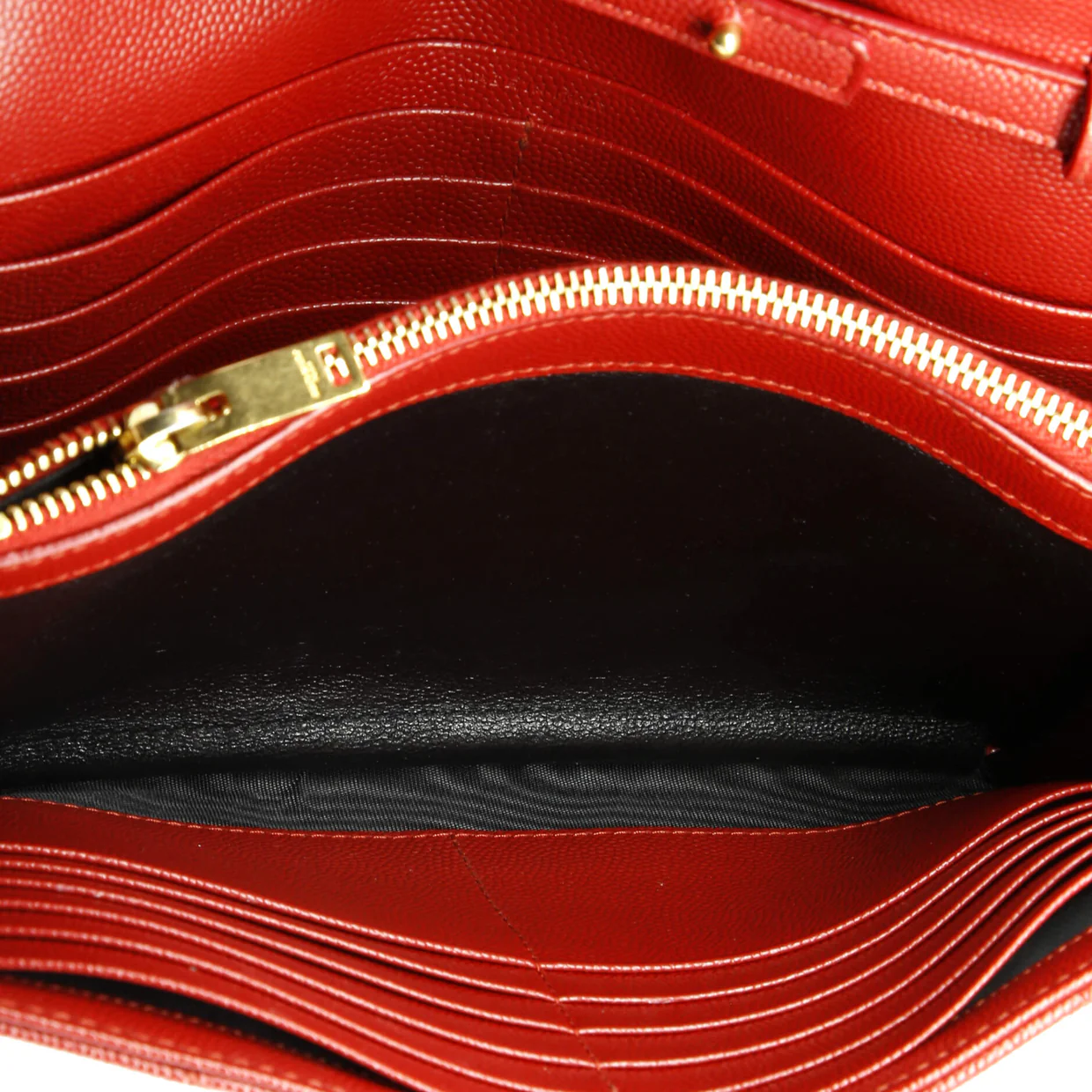 Classic Monogram Wallet on Chain Matelasse Chevron Leather Medium - Deep Luxury