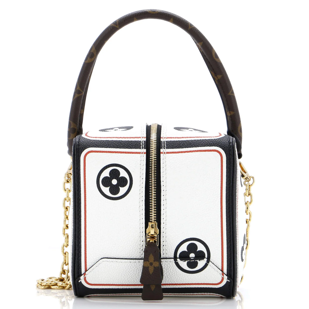 Square Bag Limited Edition Game On Leather with Monogram Canvas - Deep Luxury