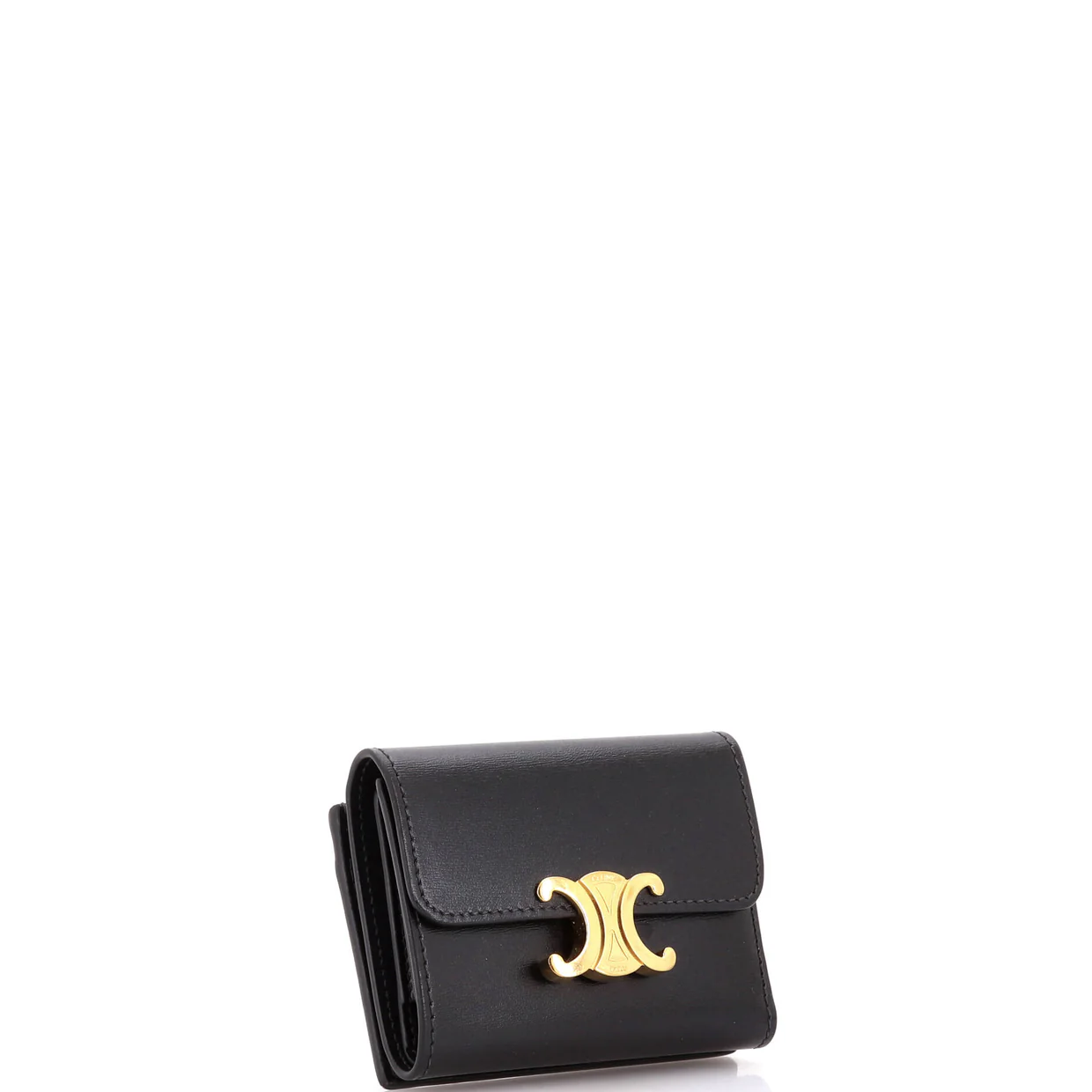 Triomphe Trifold Wallet Leather Small - Deep Luxury