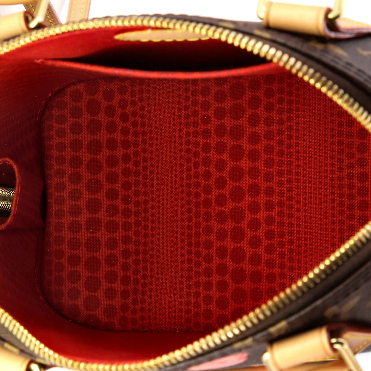 Alma Handbag Yayoi Kusama Painted Dots Monogram Canvas BB - Deep Luxury