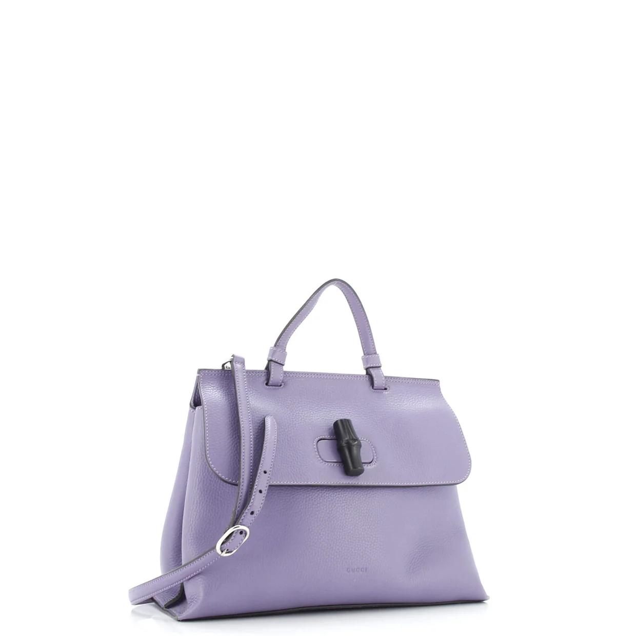 Bamboo Daily Top Handle Bag Leather Medium - Deep Luxury