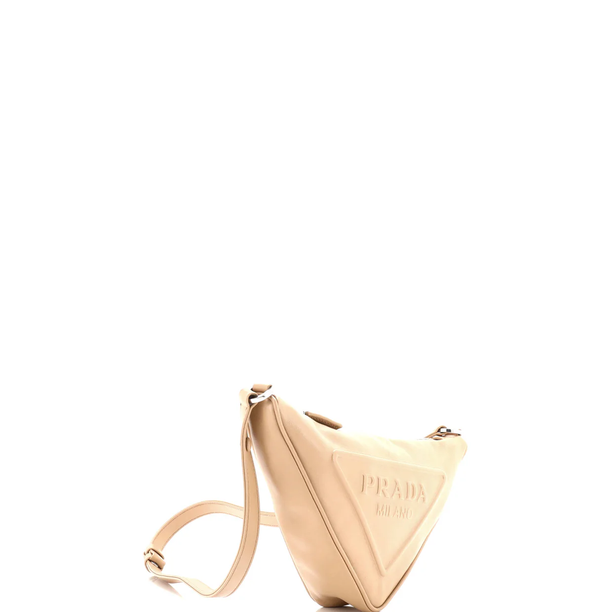 Triangle Logo Zip Crossbody Bag Embossed Grace Lux Small - Deep Luxury