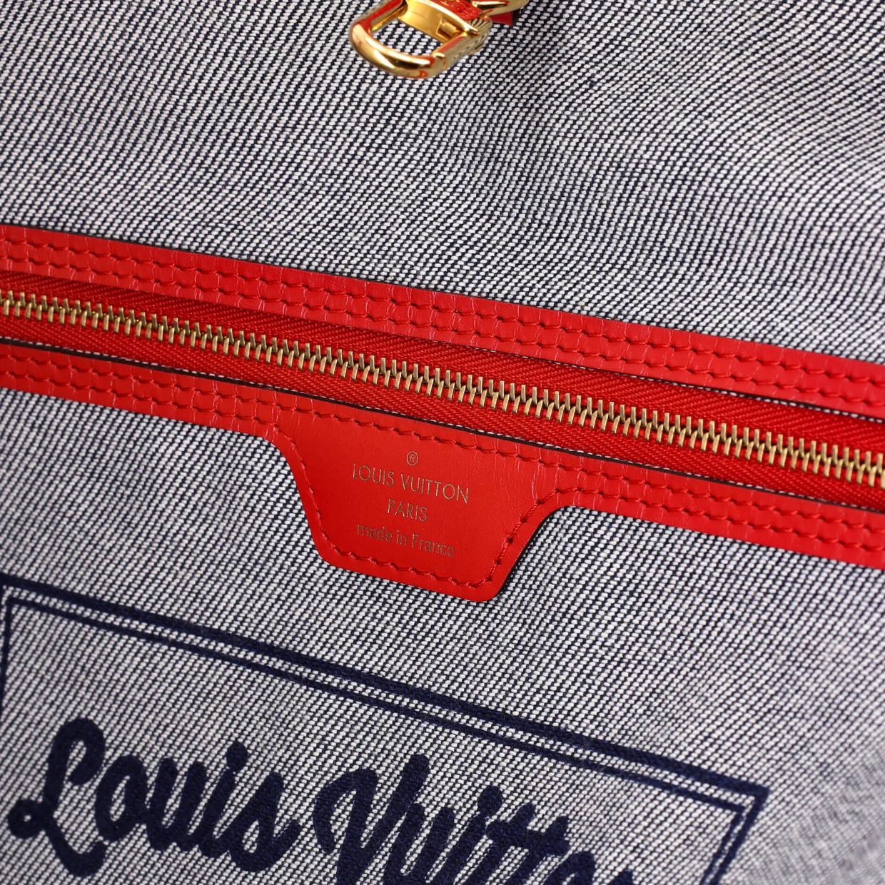 Neverfull Tote Damier and Monogram Patchwork Denim MM - Deep Luxury