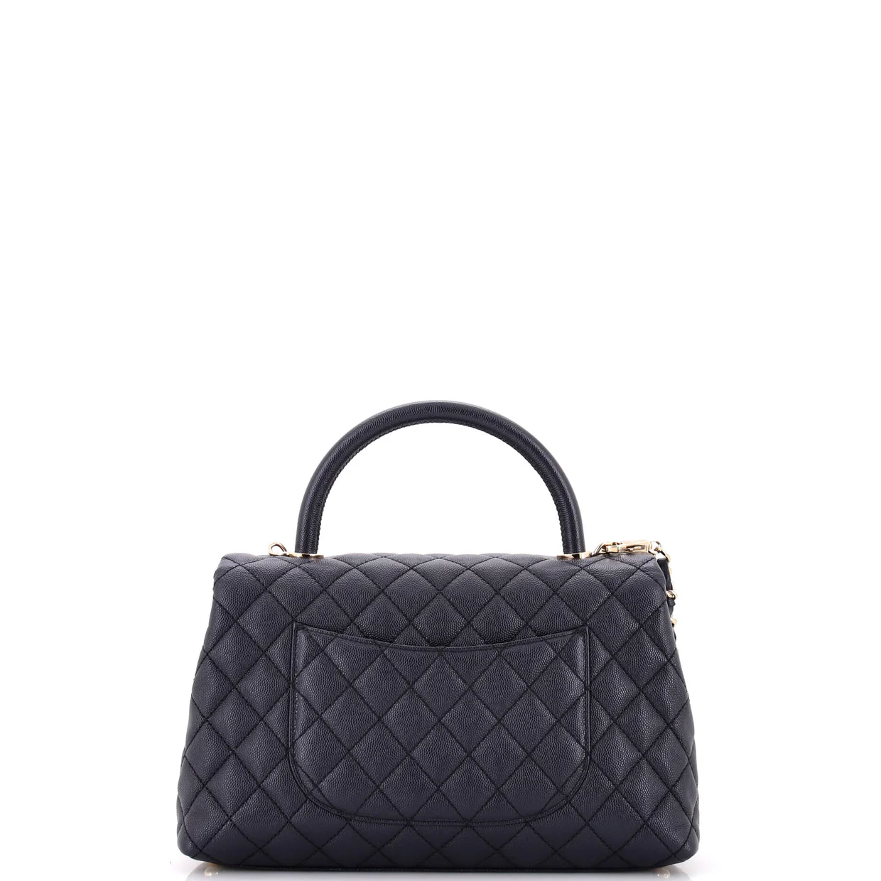 Coco Top Handle Bag Quilted Caviar Small - Deep Luxury