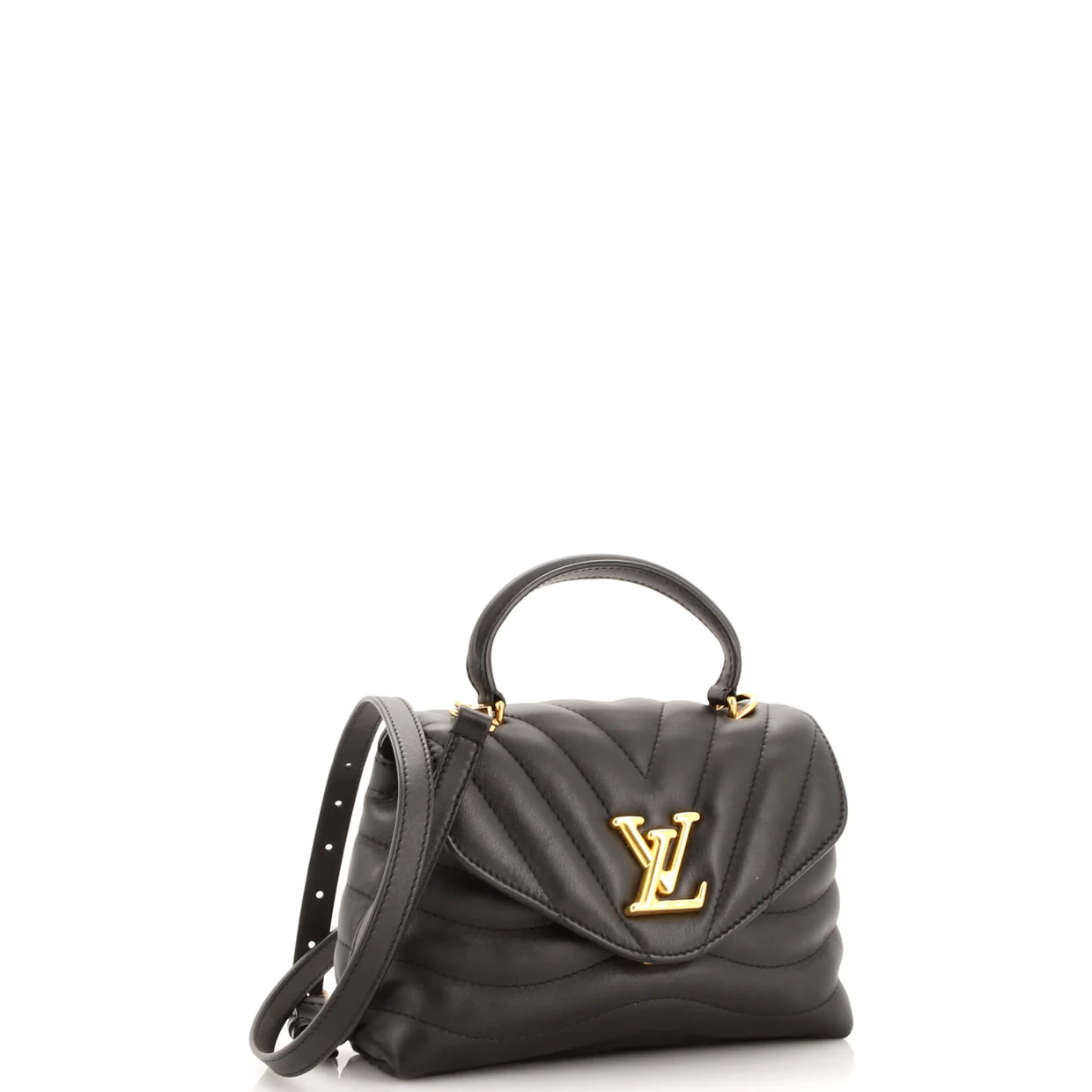 New Wave Hold Me Top Handle Bag Quilted Leather - Deep Luxury