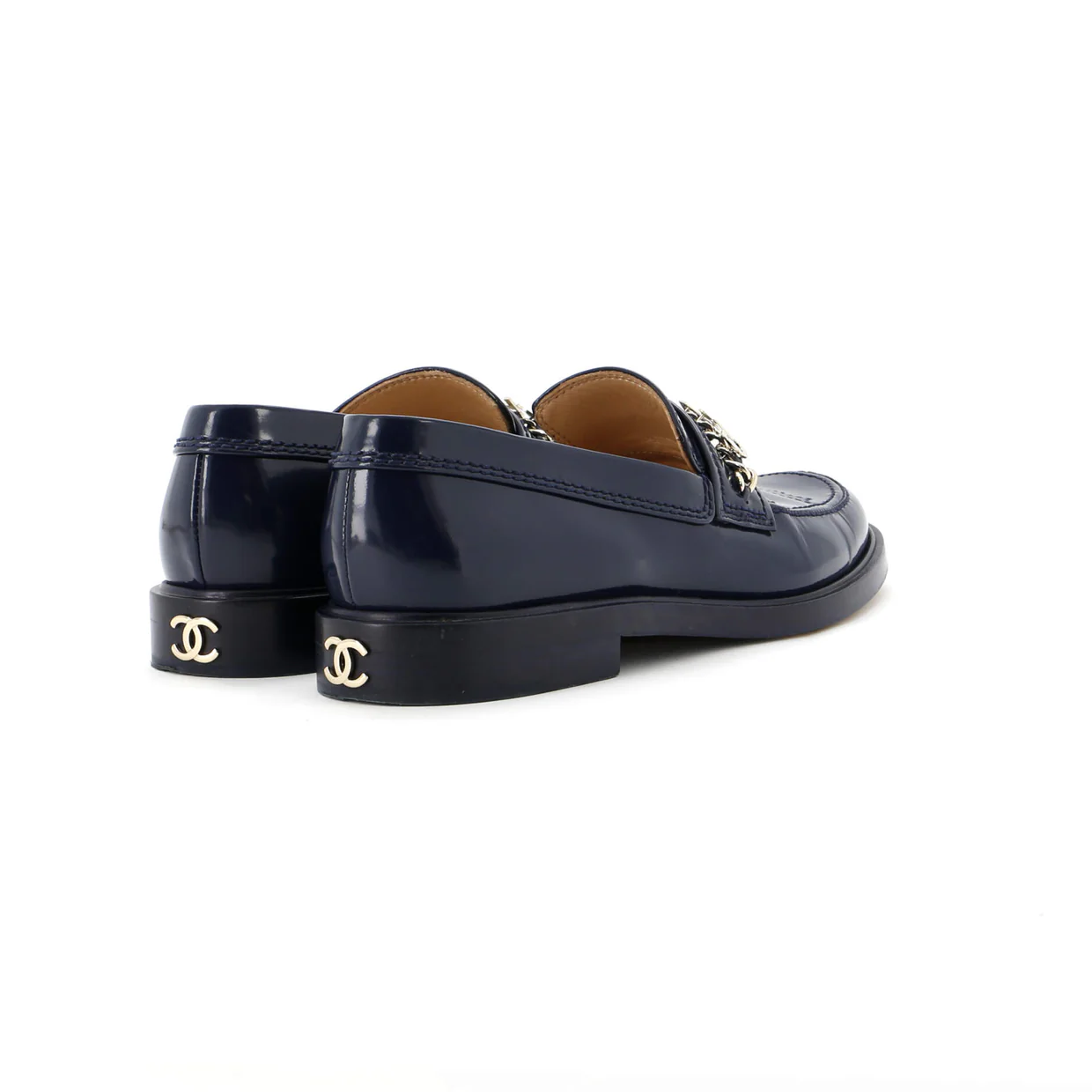 Women's Logo Loafers Shiny Calfskin - Deep Luxury