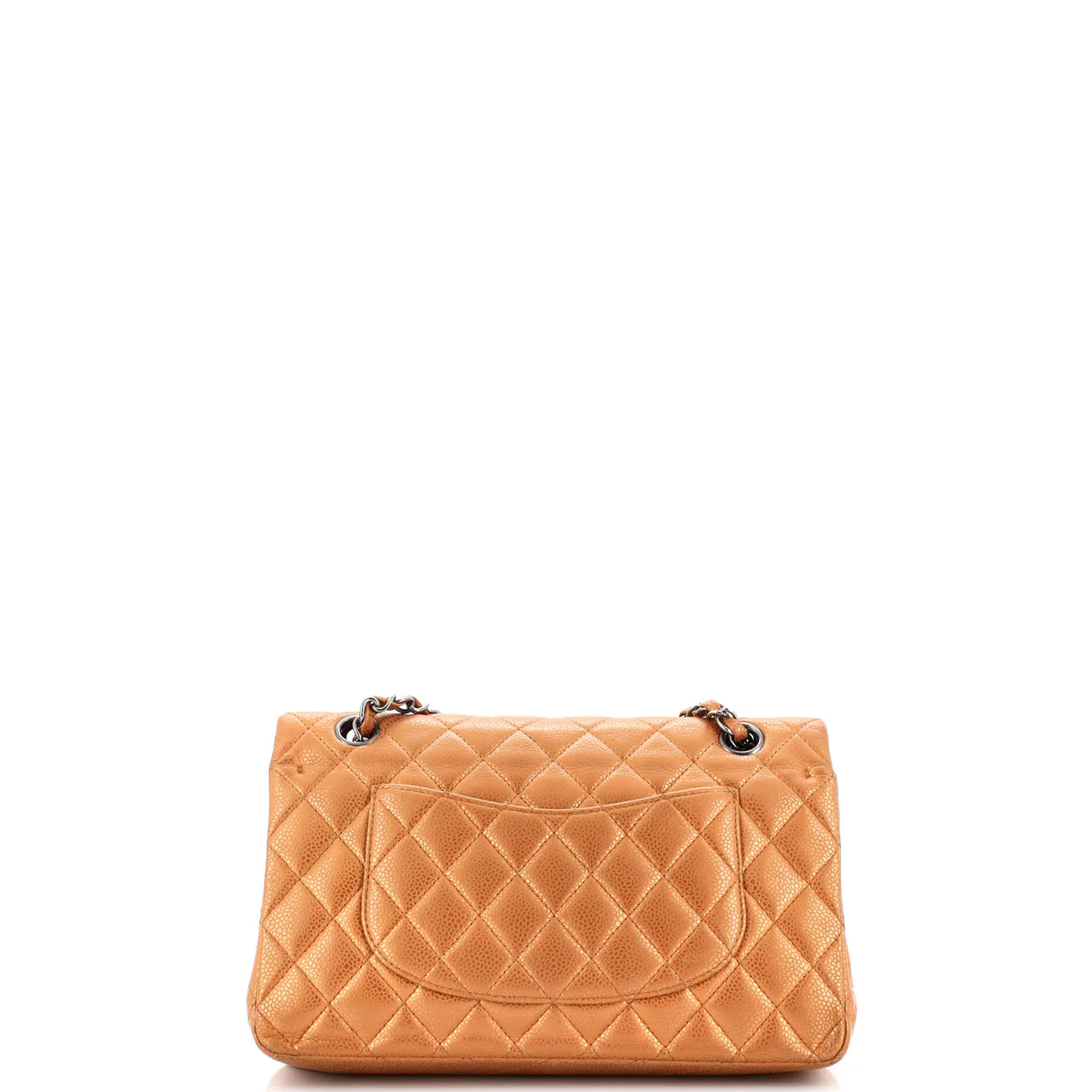 Classic Double Flap Bag Quilted Metallic Caviar Medium - Deep Luxury