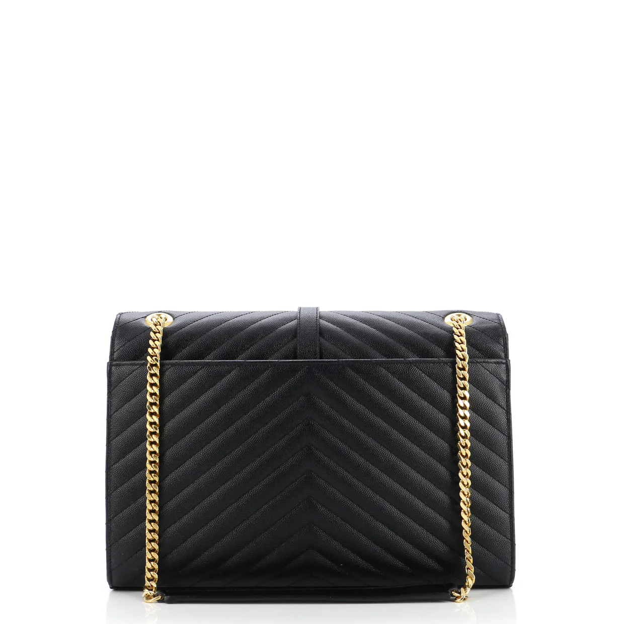 Classic Monogram Envelope Satchel Matelasse Chevron Leather Large - Deep Luxury