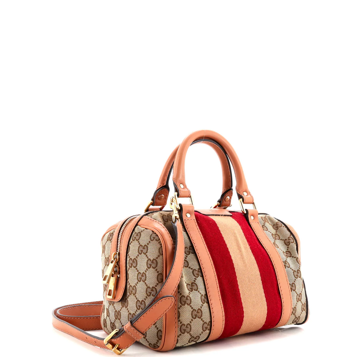 Vintage Web Boston Bag GG Canvas Small - Deep Luxury