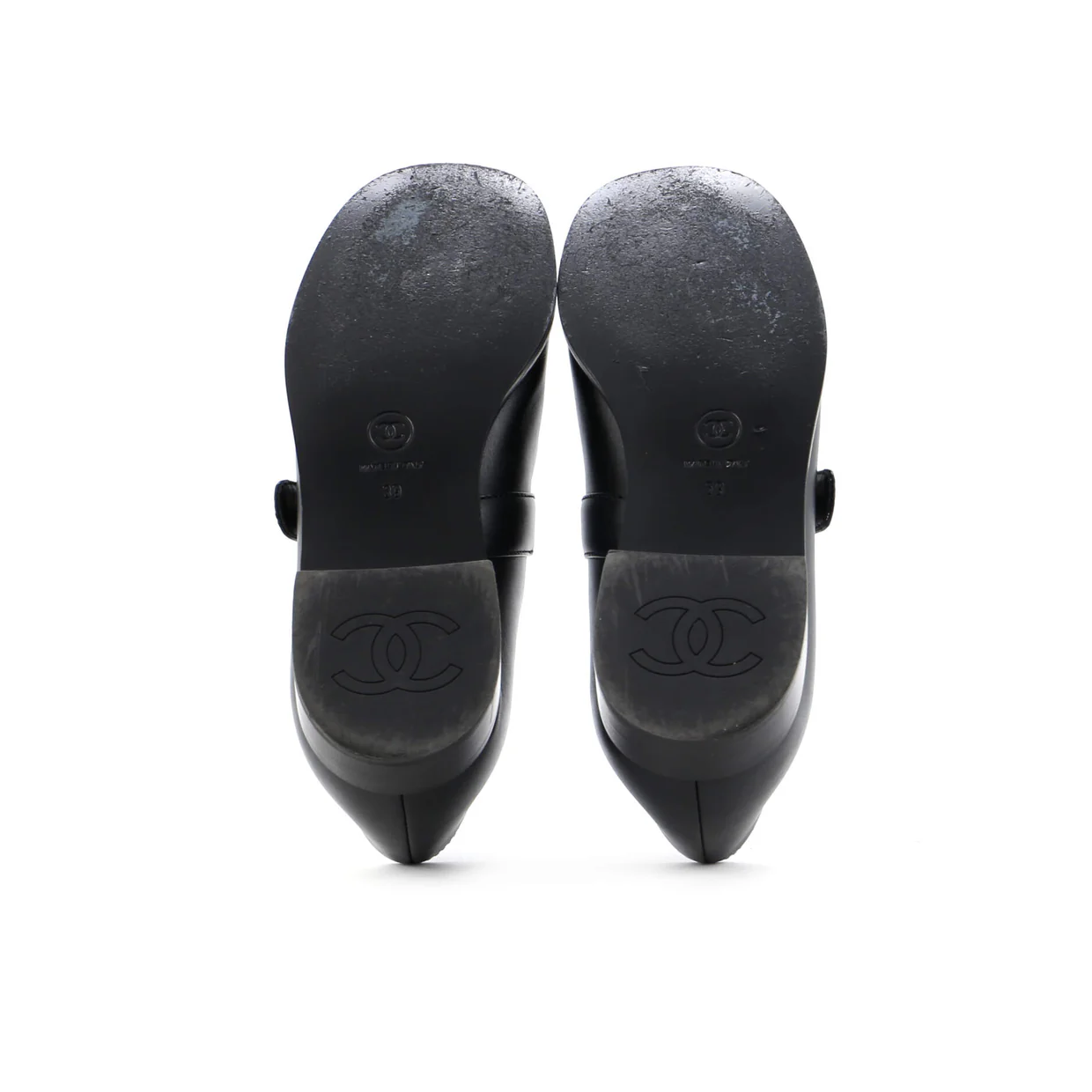 Women's CC Turnlock Mary Jane Flats Leather with Patent - Deep Luxury