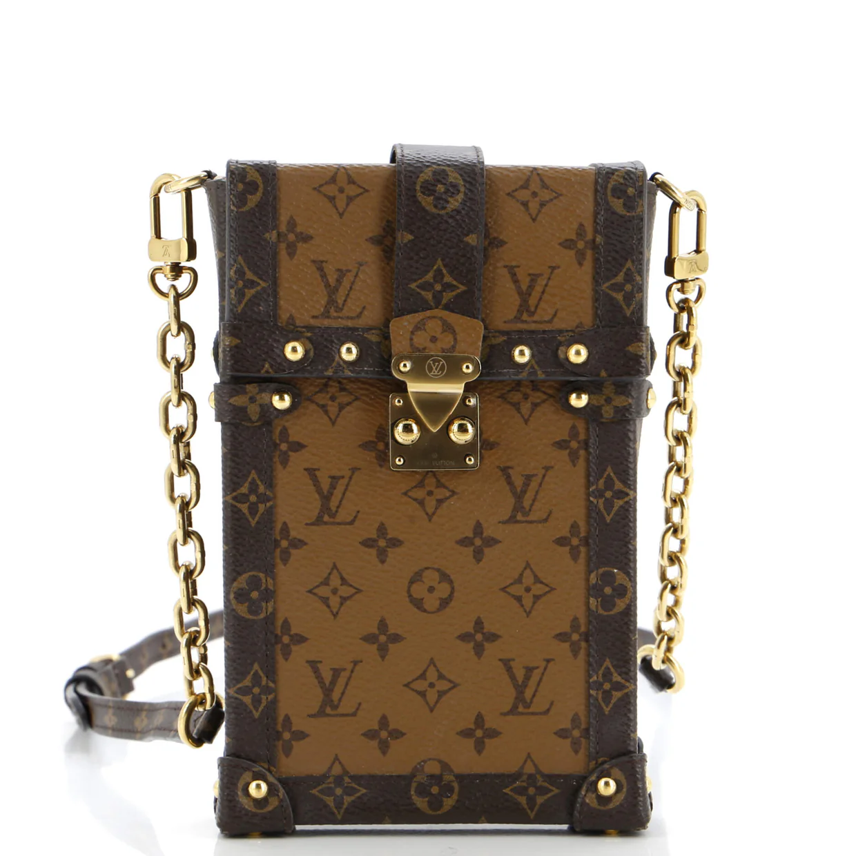 Vertical Trunk Pochette Reverse Monogram Canvas - Deep Luxury
