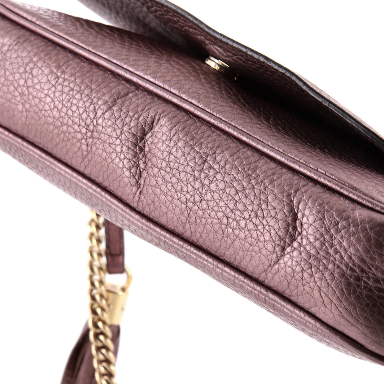 Soho Chain Crossbody Bag Leather Medium - Deep Luxury