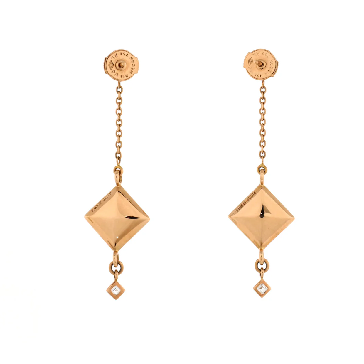 Collier de Chien Rock Drop Earrings 18K Rose Gold - Deep Luxury