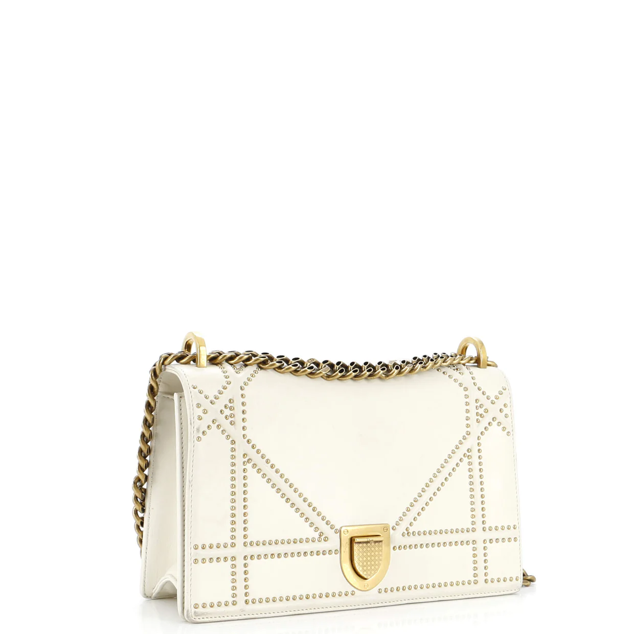 Diorama Flap Bag Studded Leather Medium - Deep Luxury