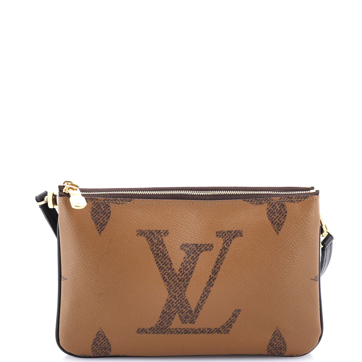 Double Zip Pochette Reverse Monogram Giant - Deep Luxury