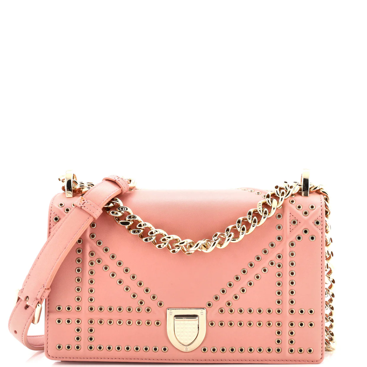 Diorama Flap Bag Studded Leather Small - Deep Luxury