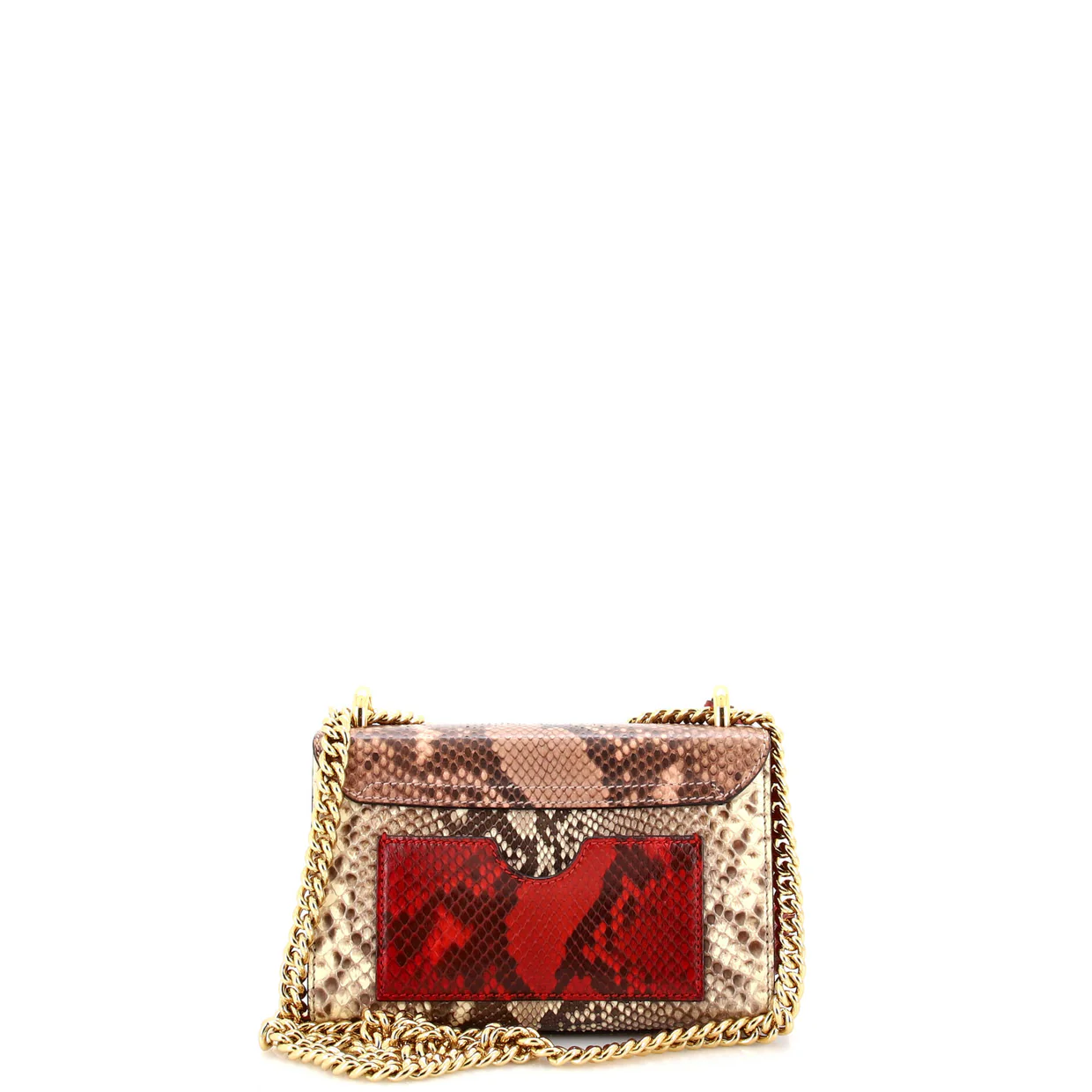 Padlock Shoulder Bag Python Small - Deep Luxury