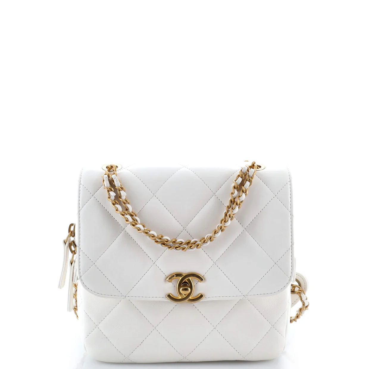 Chain Melody Flap Backpack Quilted Lambskin Small - Deep Luxury