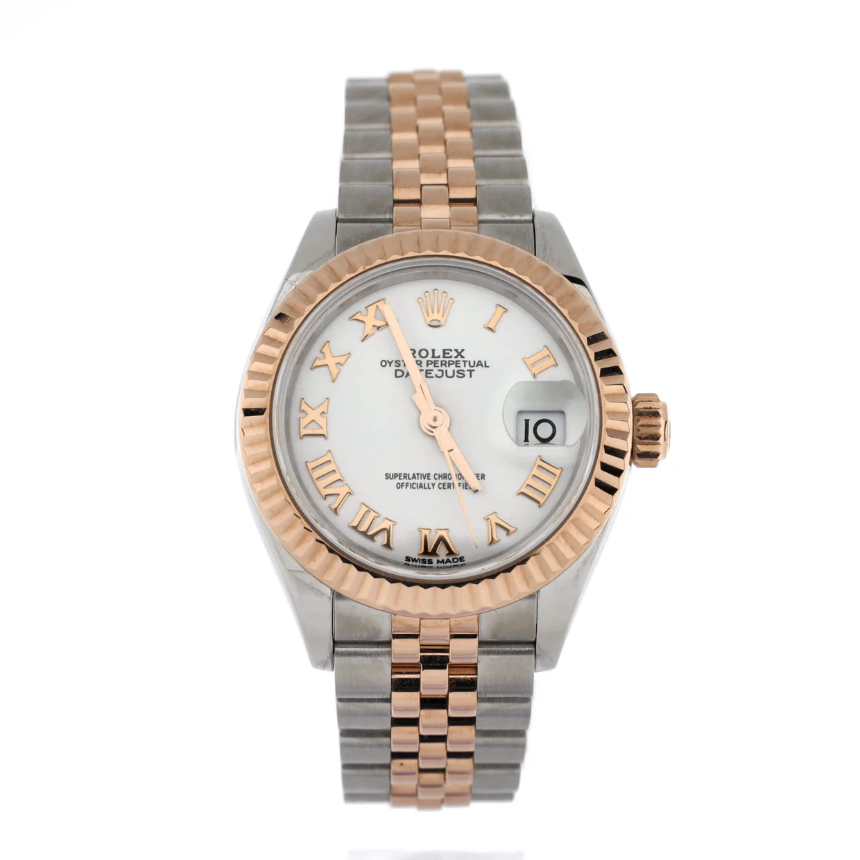 Oyster Perpetual Datejust Automatic Watch Stainless Steel and Rose Gold 28 - Deep Luxury