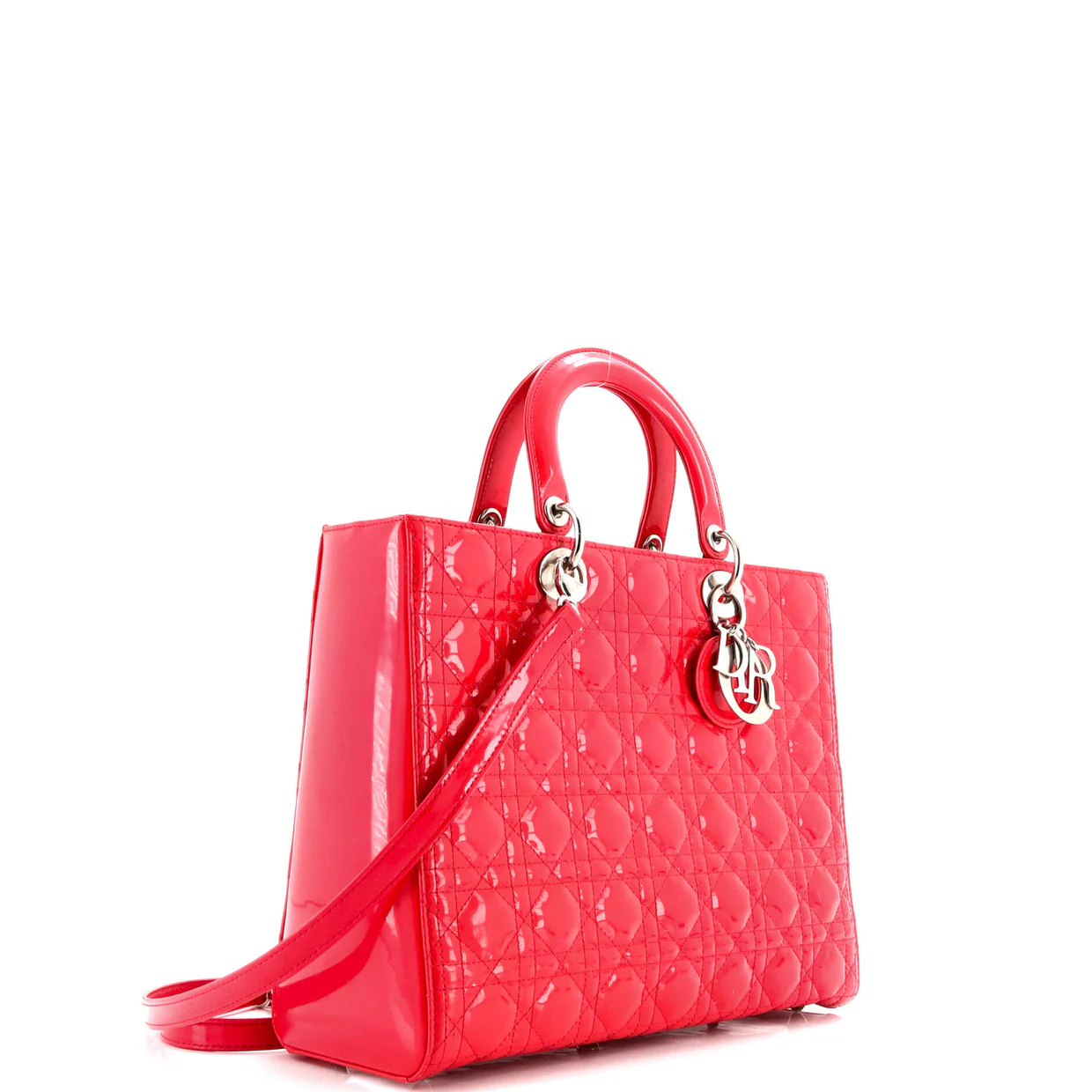 Lady Dior Bag Cannage Quilt Patent Large - Deep Luxury